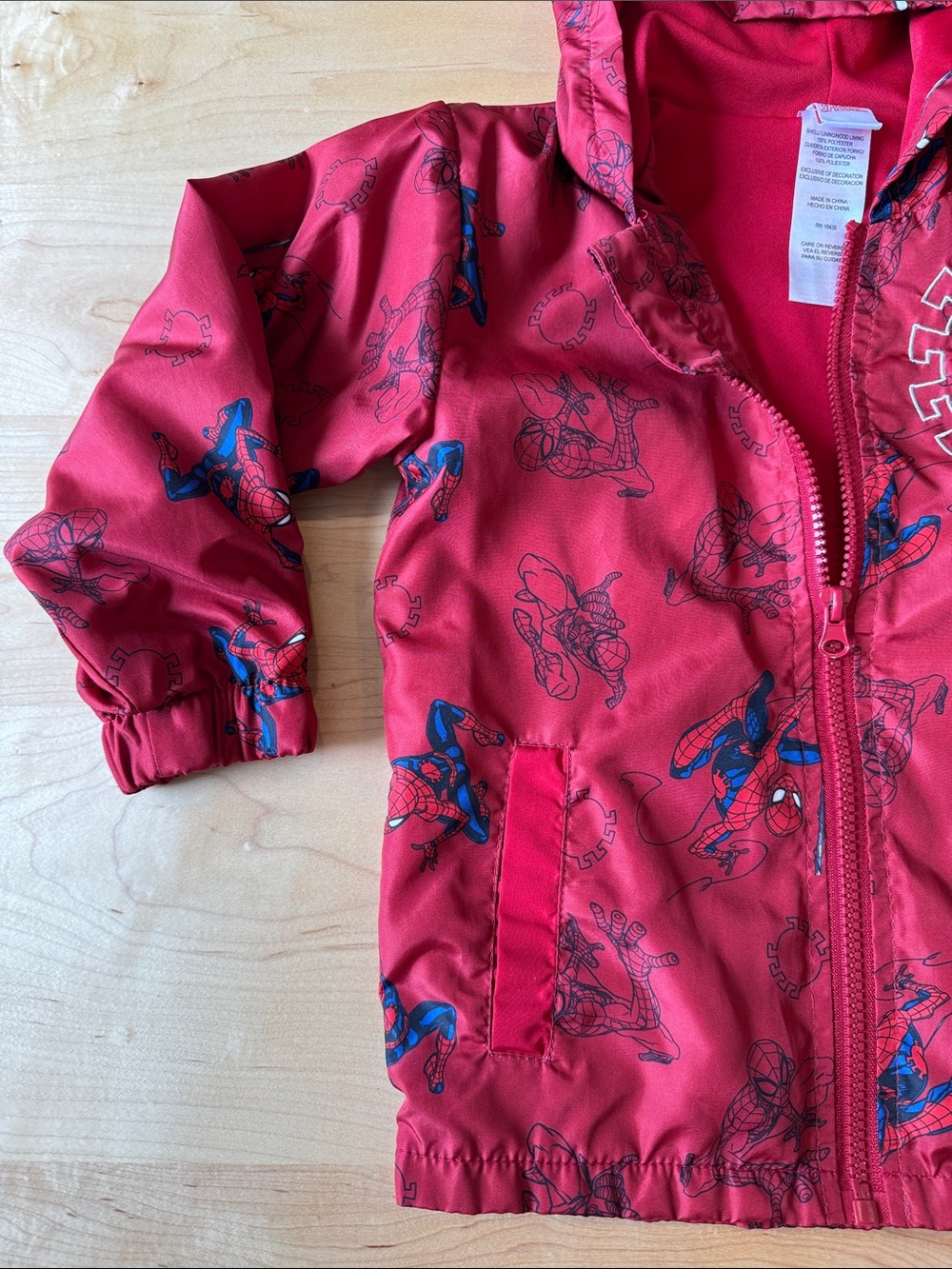 Marvel Red Spider-Man Hooded Raincoat - Picture 3 of 5